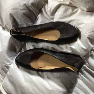 Dark brown flats
